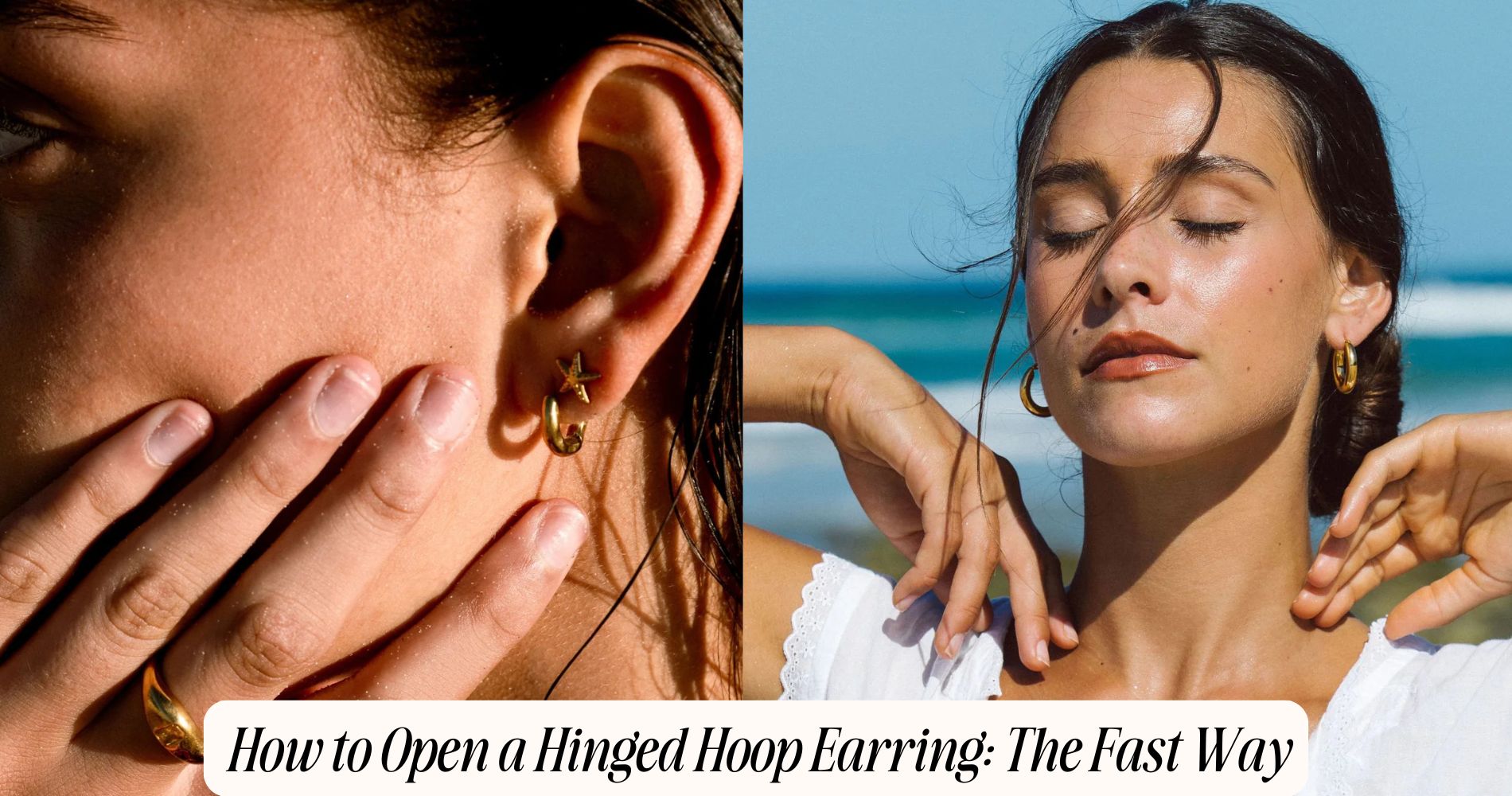 how to open a hinged hoop earring