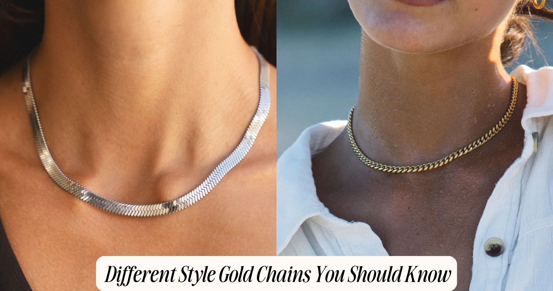 different style gold chains
