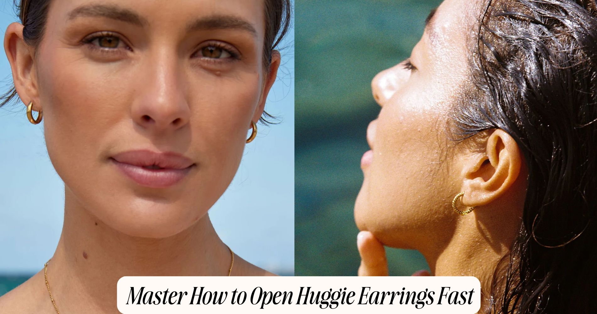 how to open huggie earrings