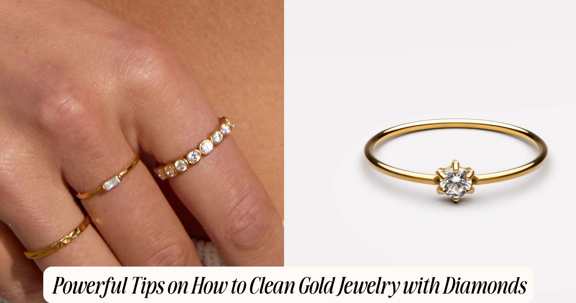 how to clean gold jewelry with diamonds