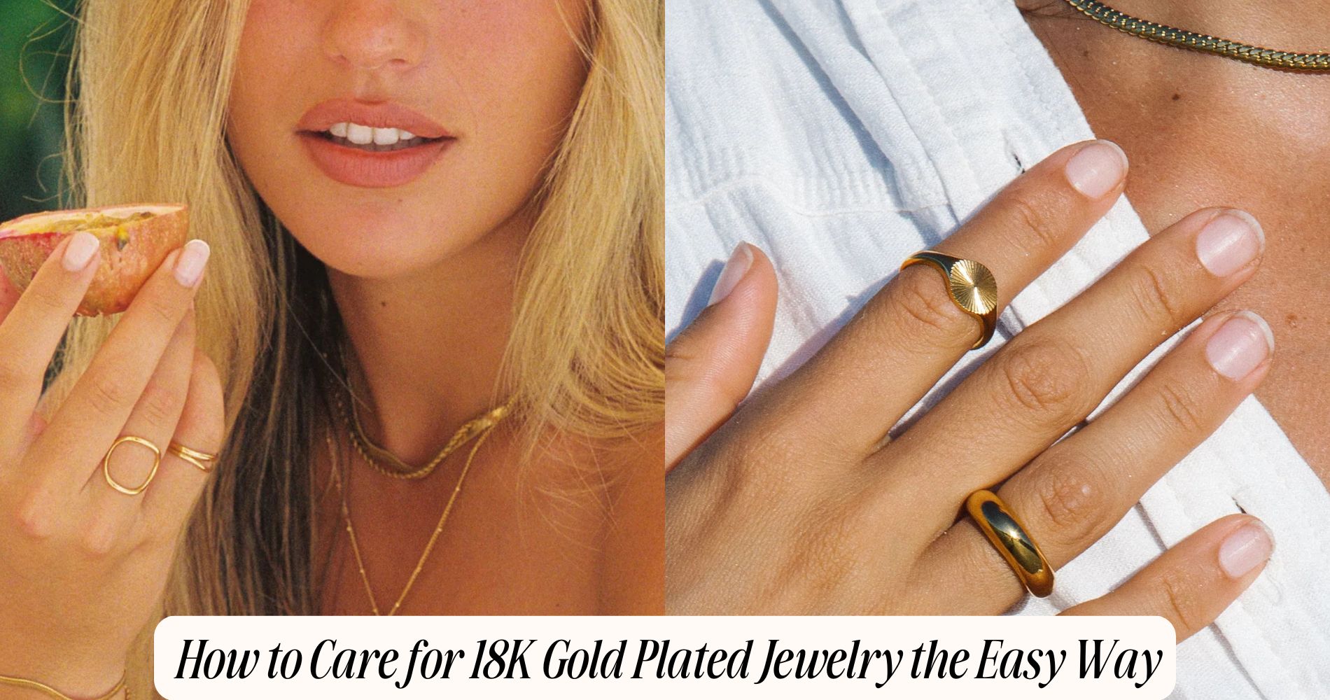how to care for 18k gold plated jewelry