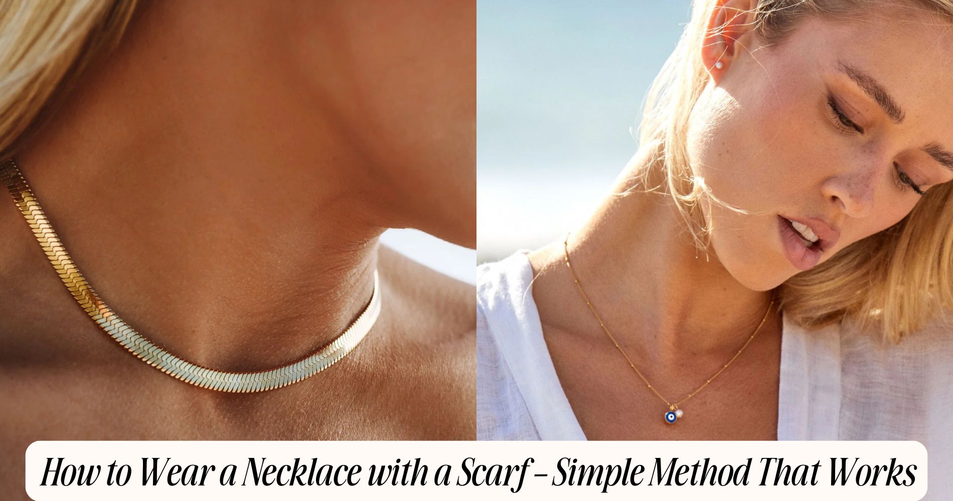 how to wear a necklace with a scarf