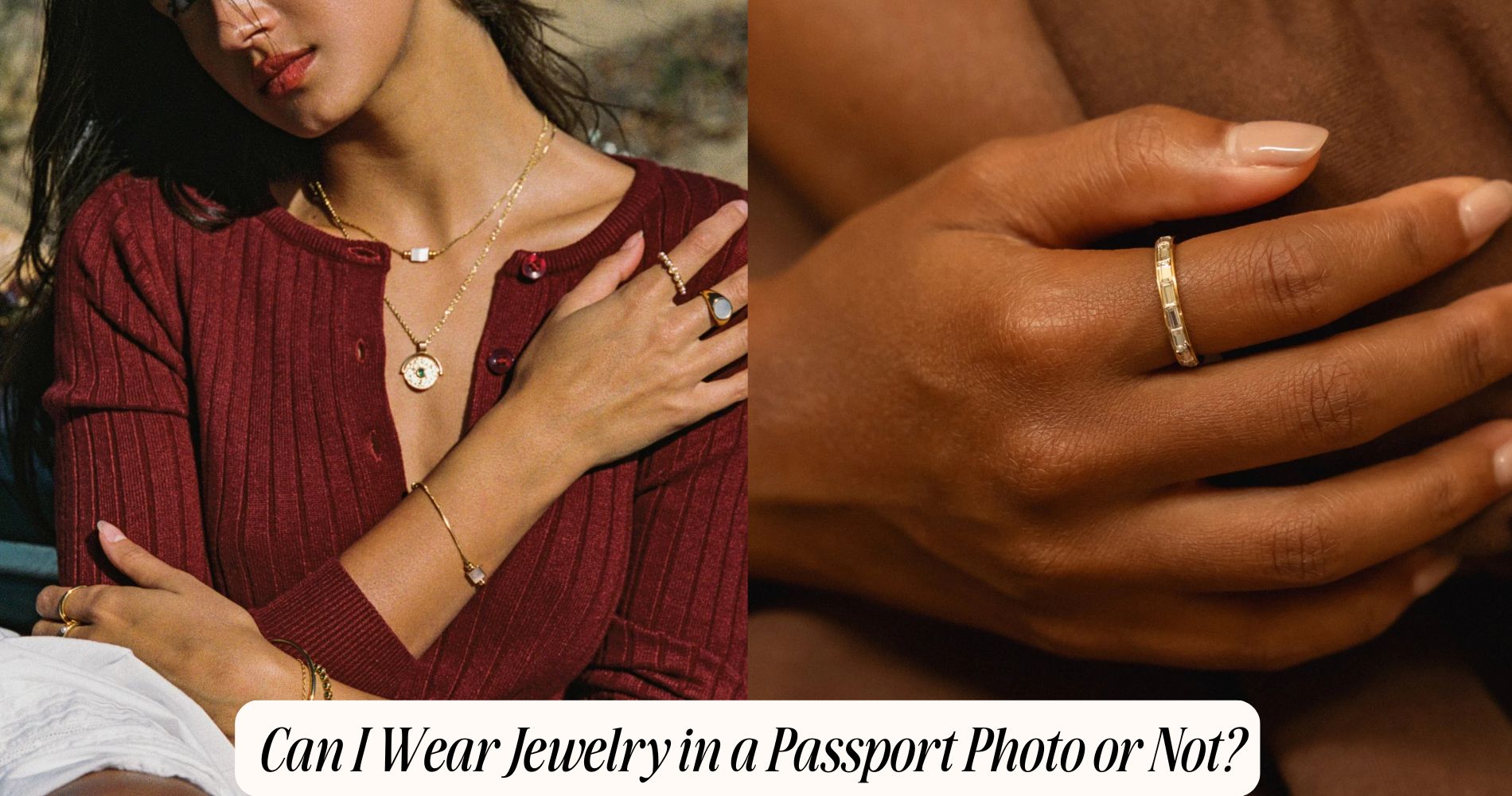 can i wear jewelry in a passport photo