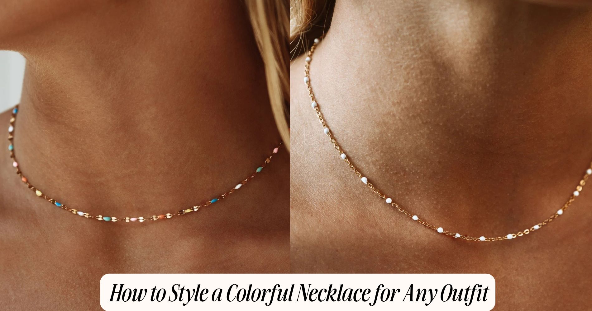 how to style a colorful necklace