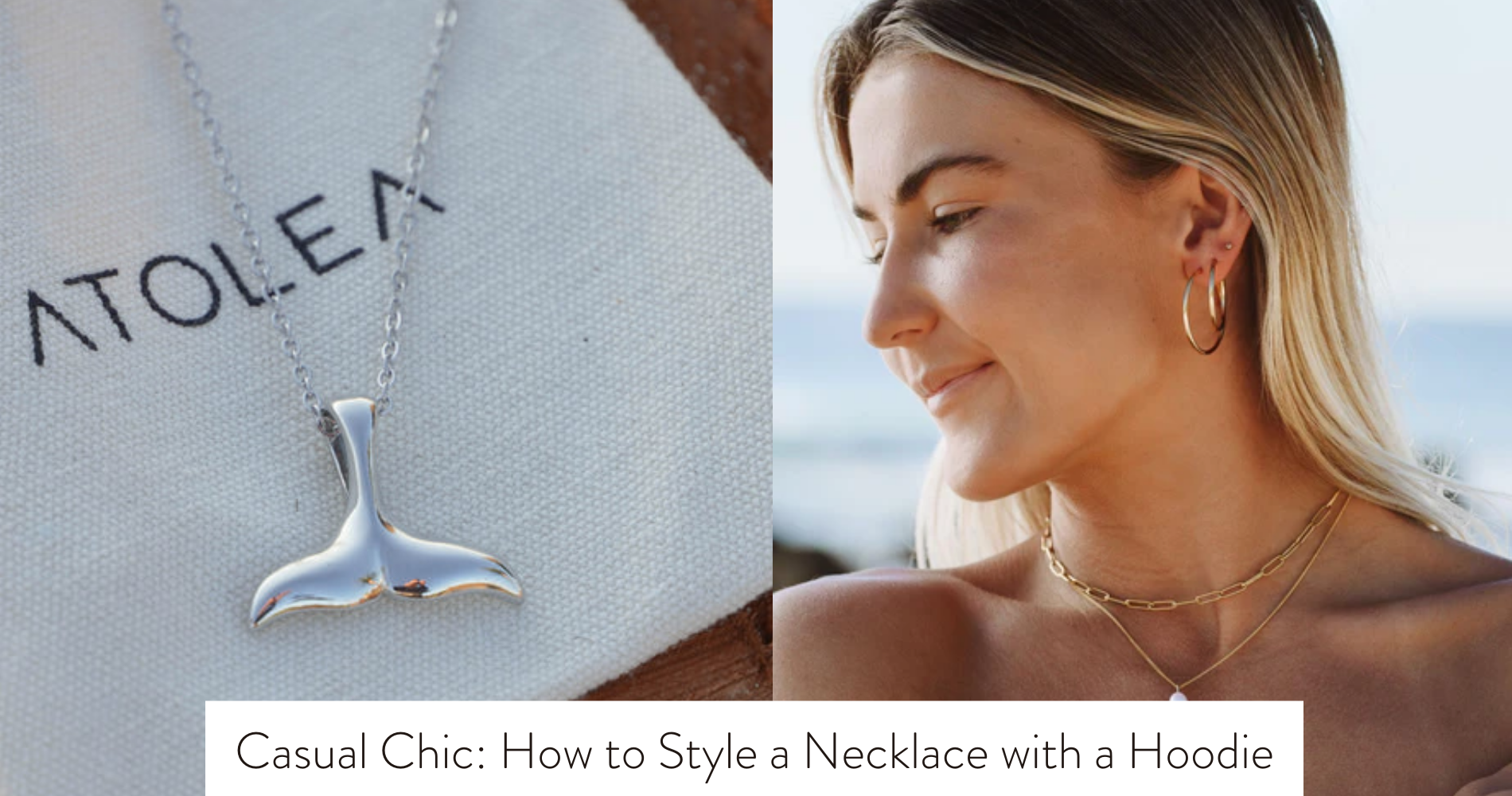 how to wear a necklace with a hoodie
