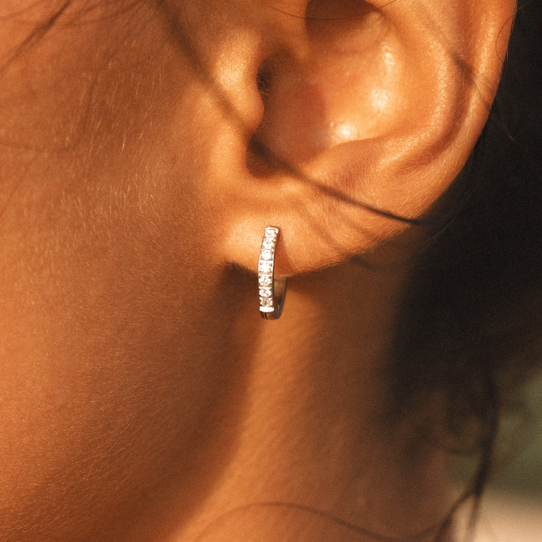 Tiny Silver Hoop Earrings