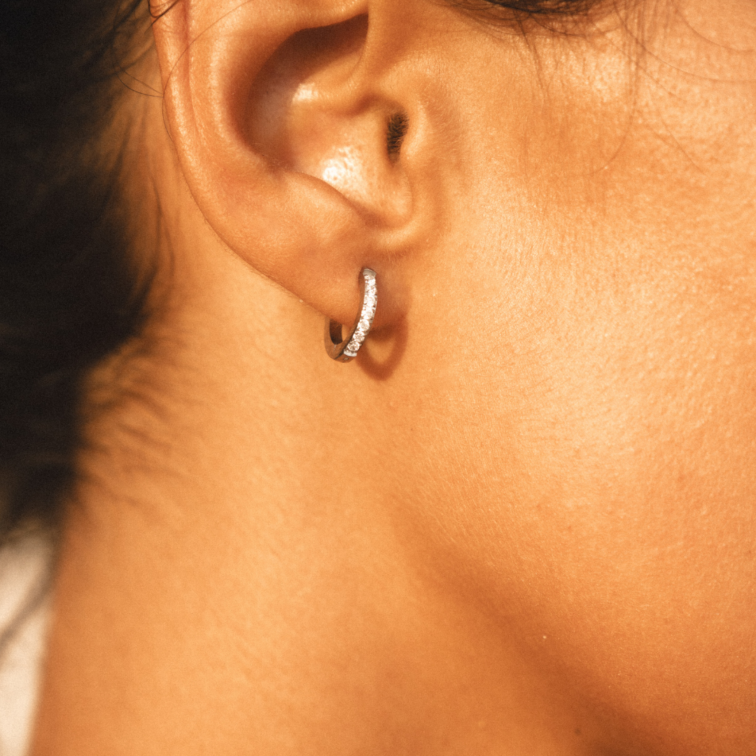 Tiny Silver Hoops
