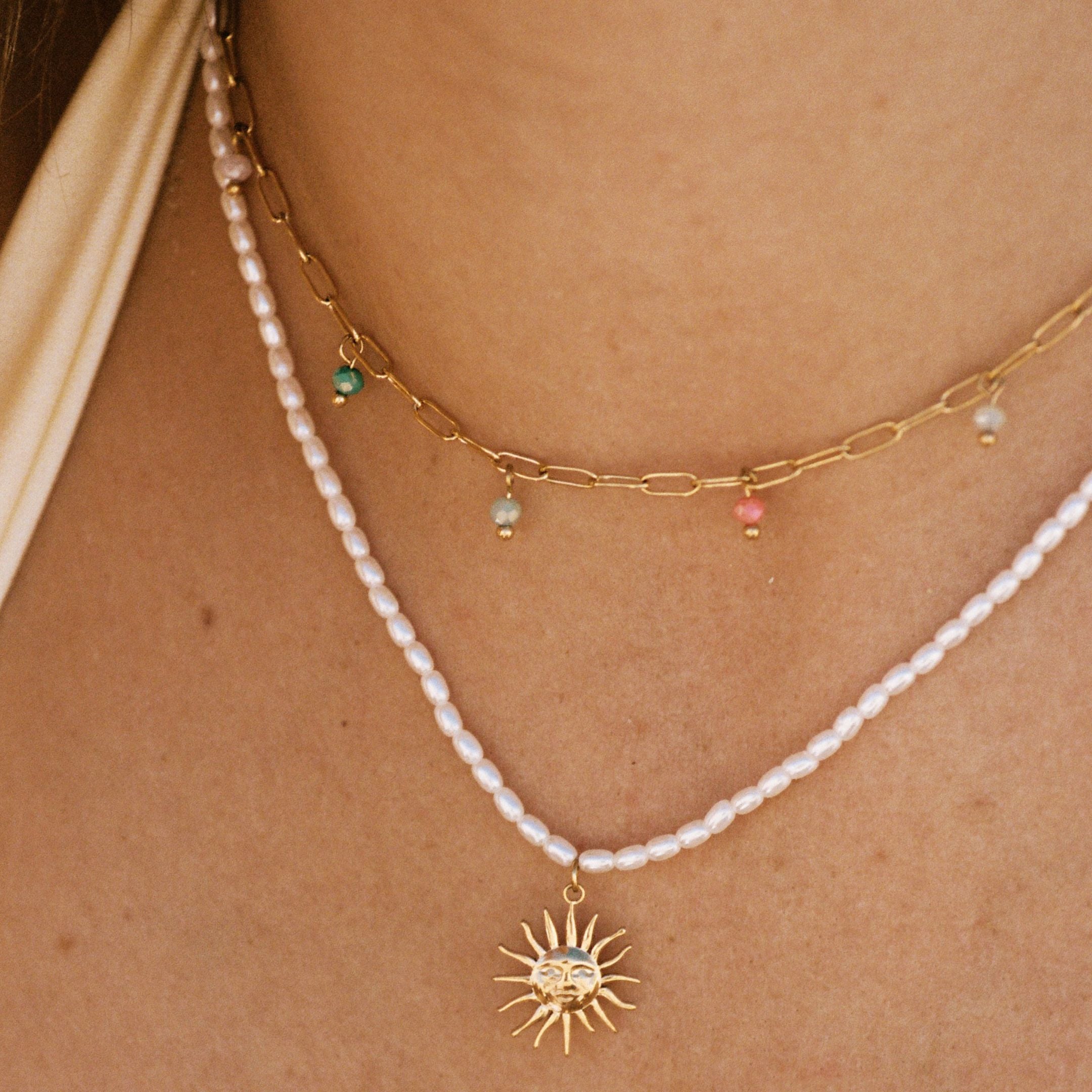 Colorful Drop Charms Choker