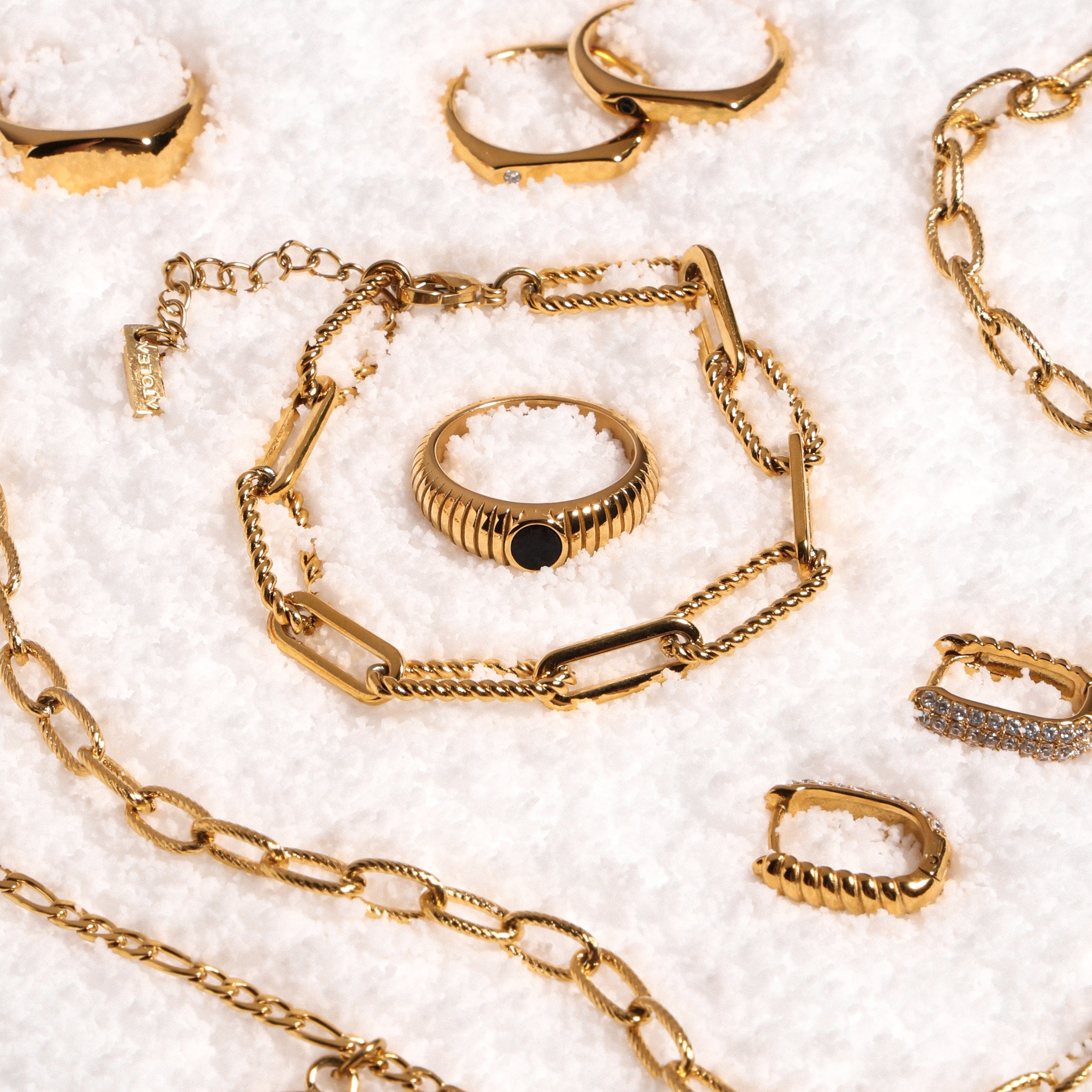 Gold Paperclip Bracelet