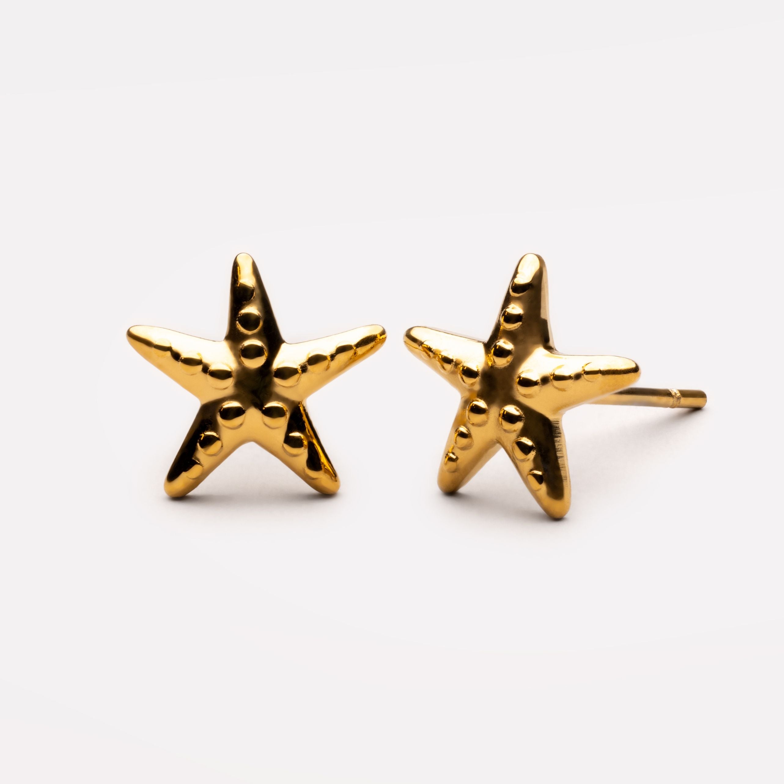 Gold Starfish Studs