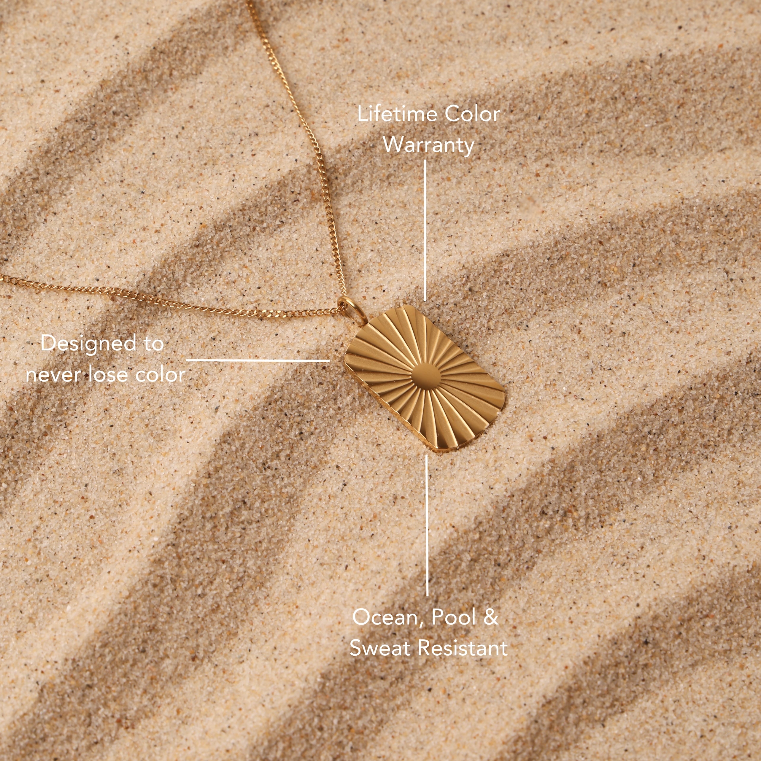 Gold Sunray Necklace