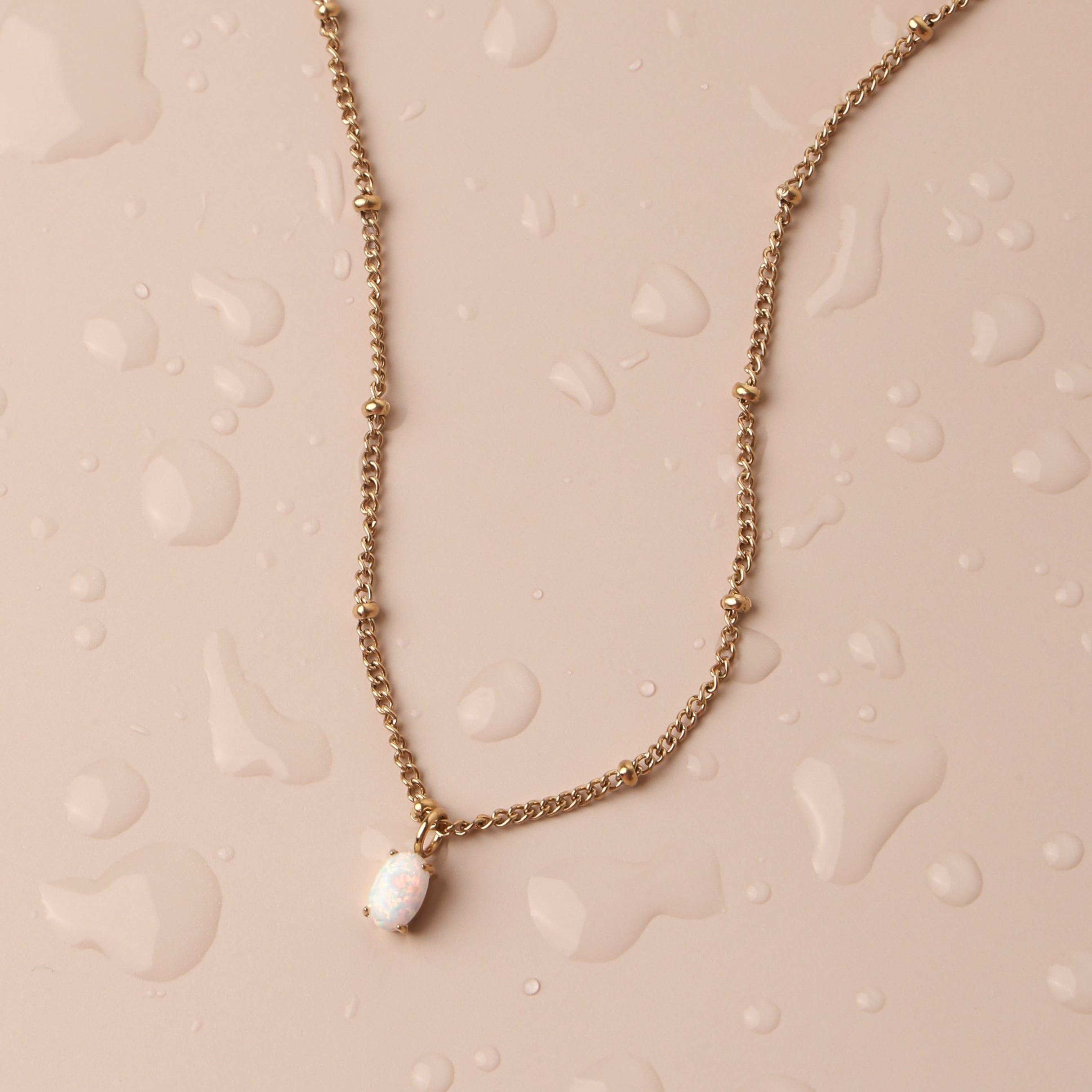 Opal Necklace 14k Gold
