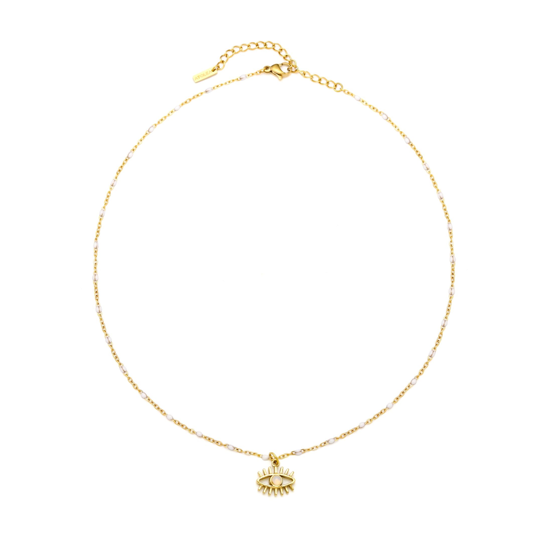 Opal Evil Eye Necklace