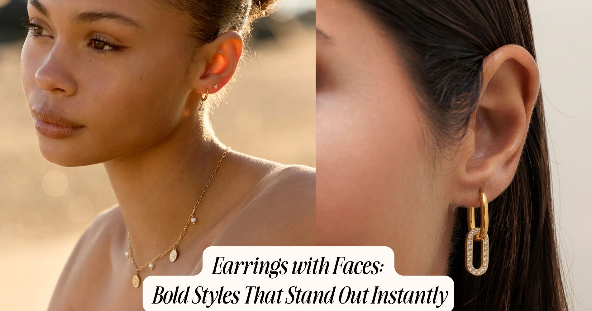 earrings with faces