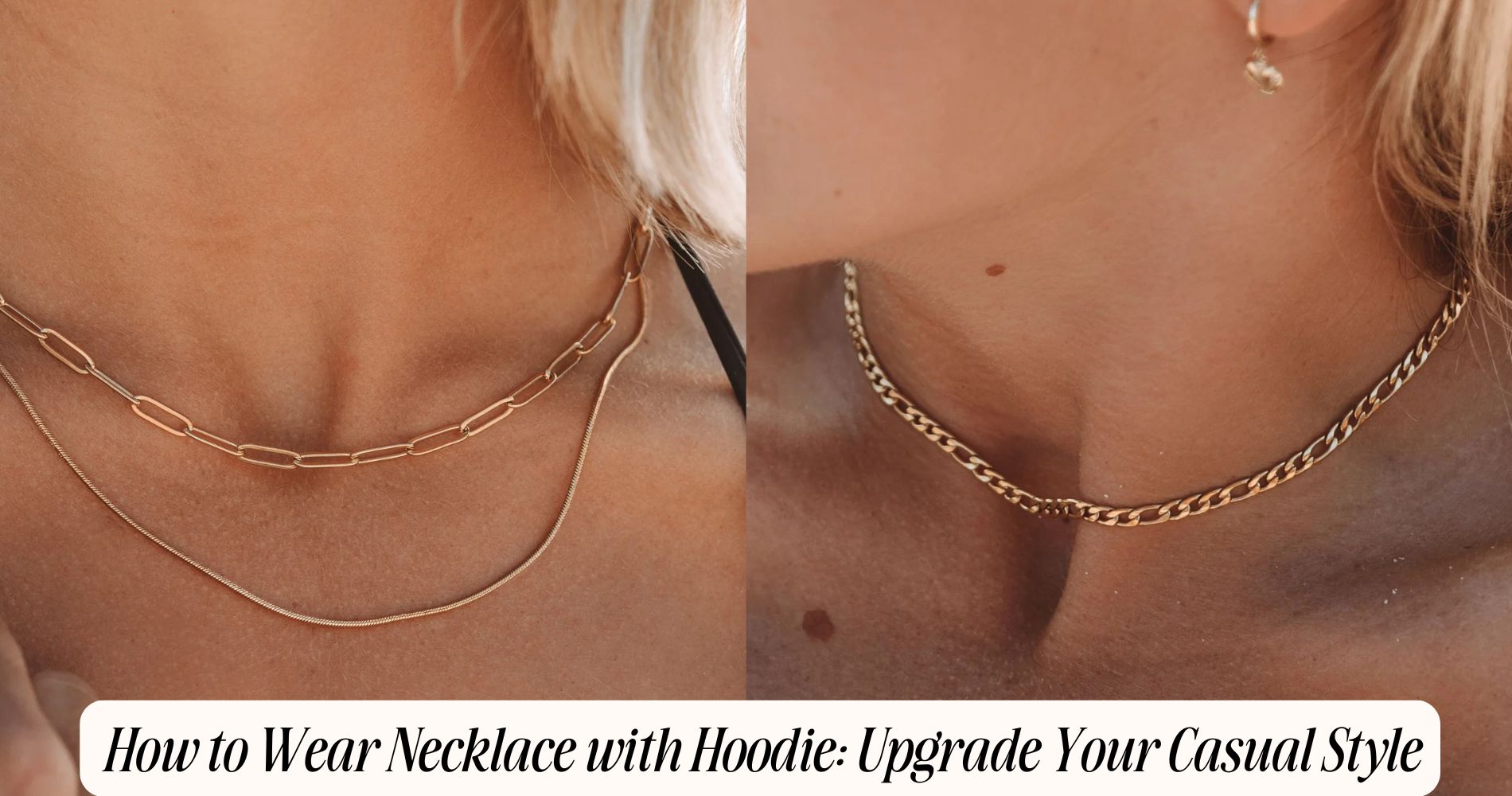 how to wear necklace with hoodie​
