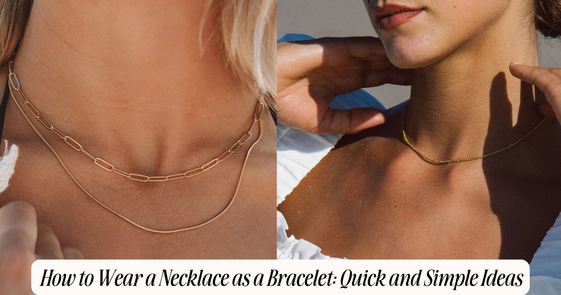 how to wear a necklace as a bracelet