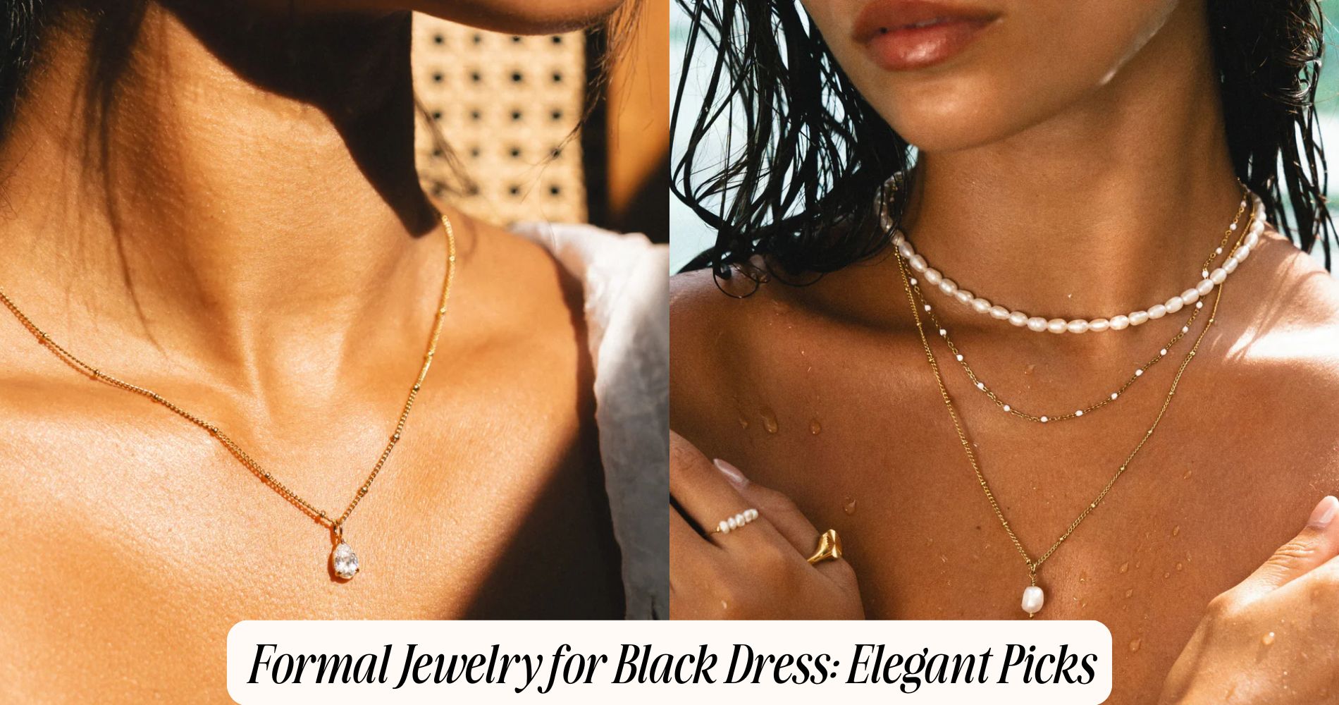 formal jewelry for black dress