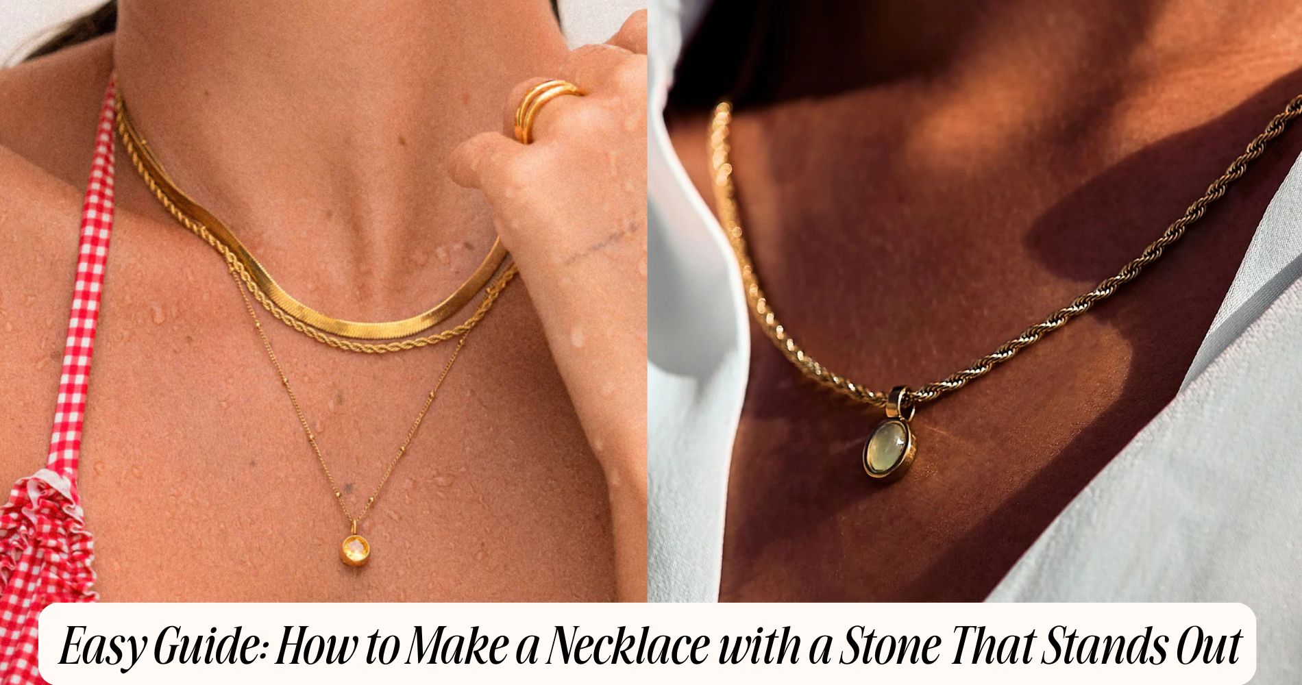how to make a necklace with a stone​