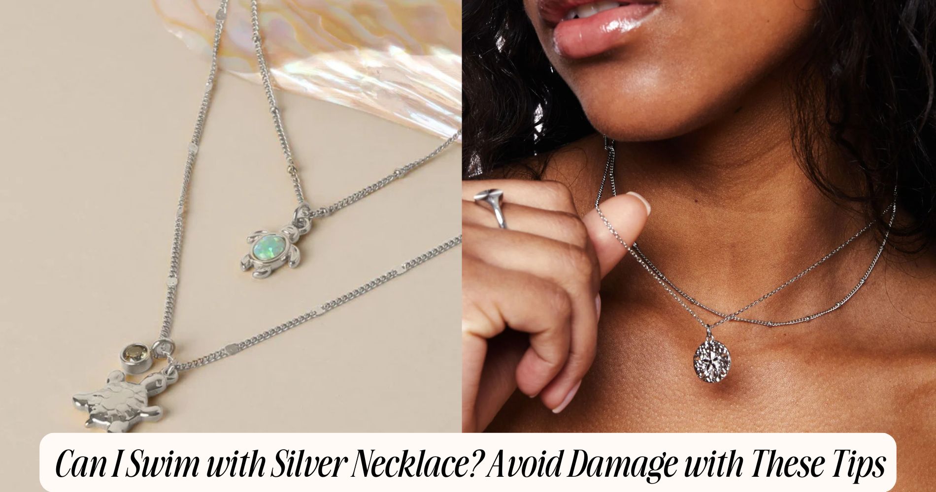 can i swim with silver necklace​