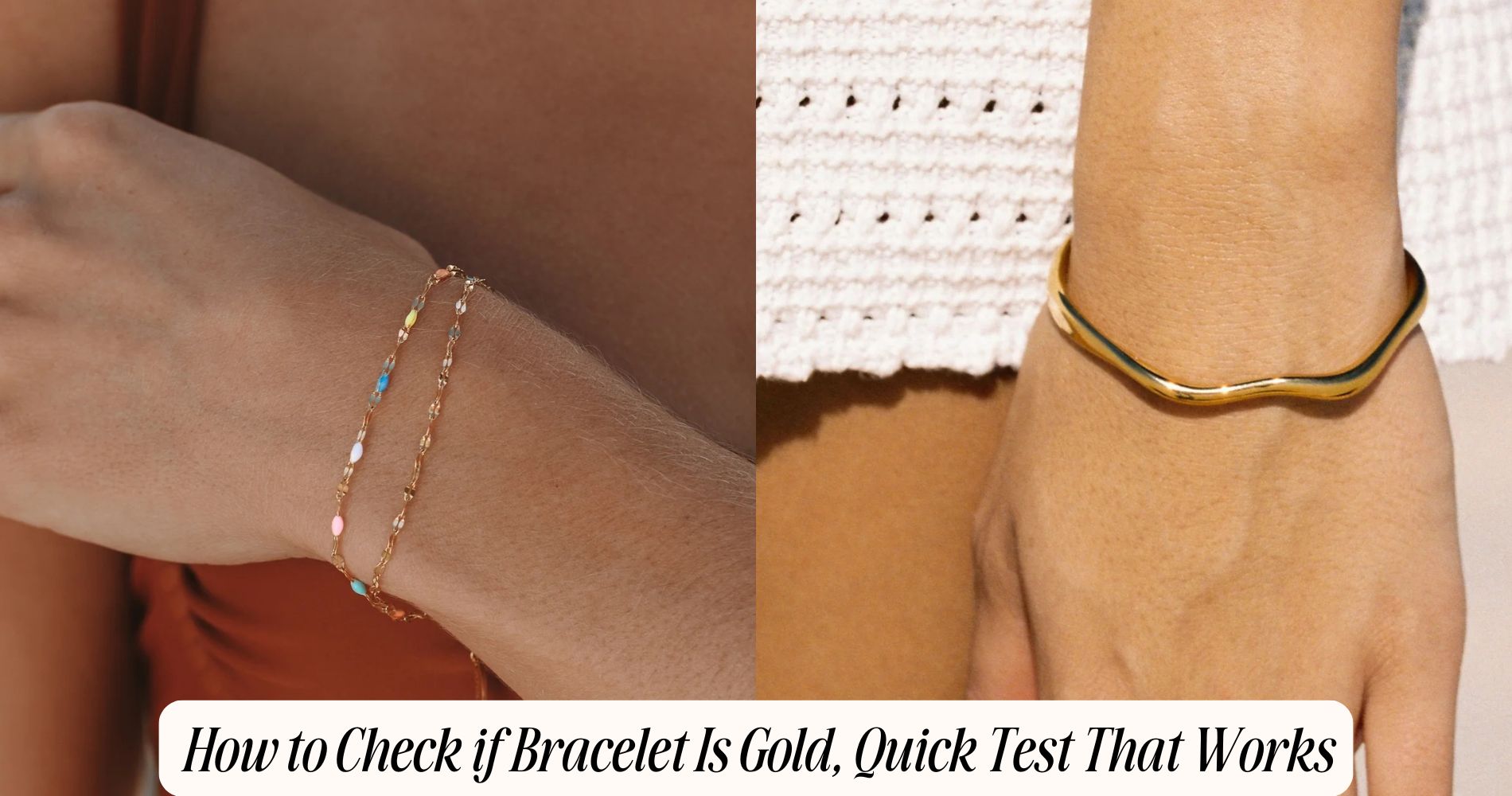 how to check if bracelet is gold