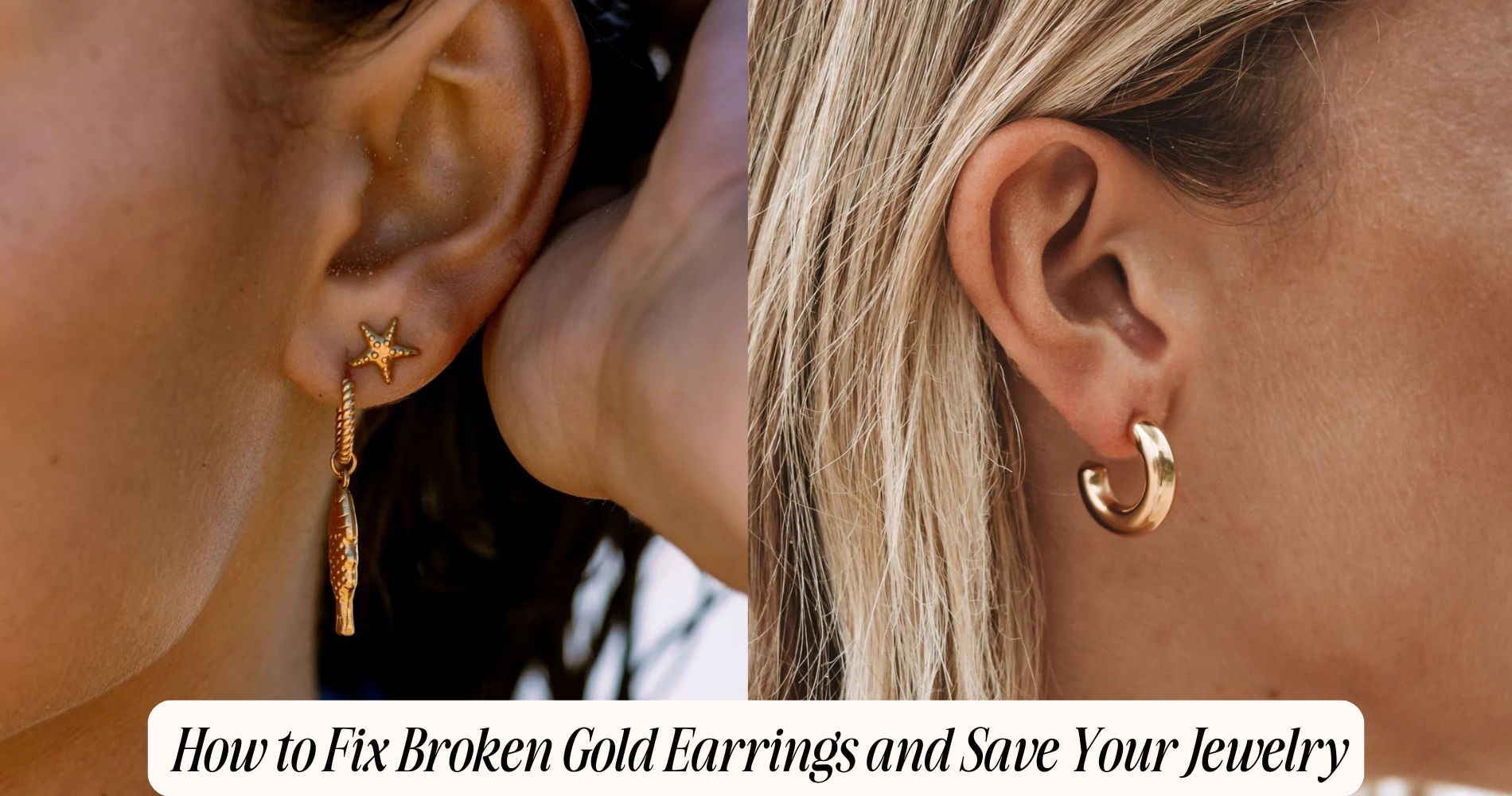 how to fix broken gold earrings​
