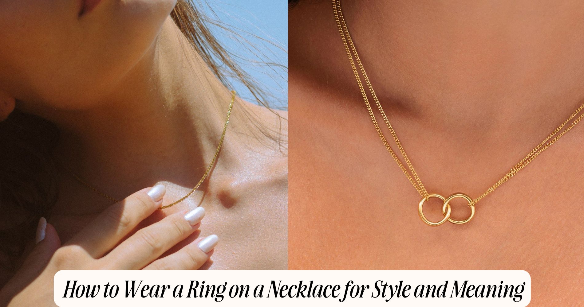 how to wear a ring on a necklace