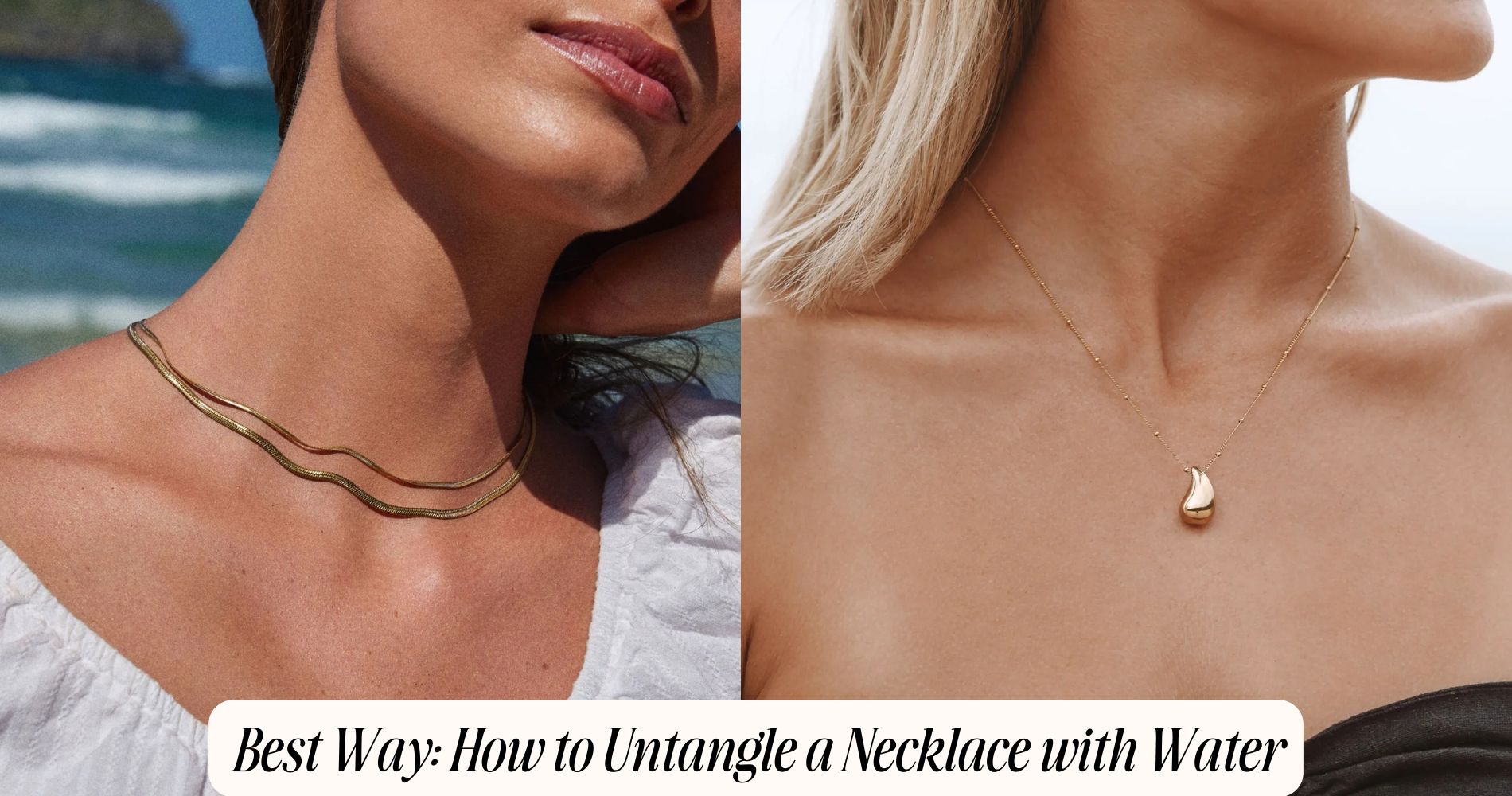 how to untangle a necklace with water