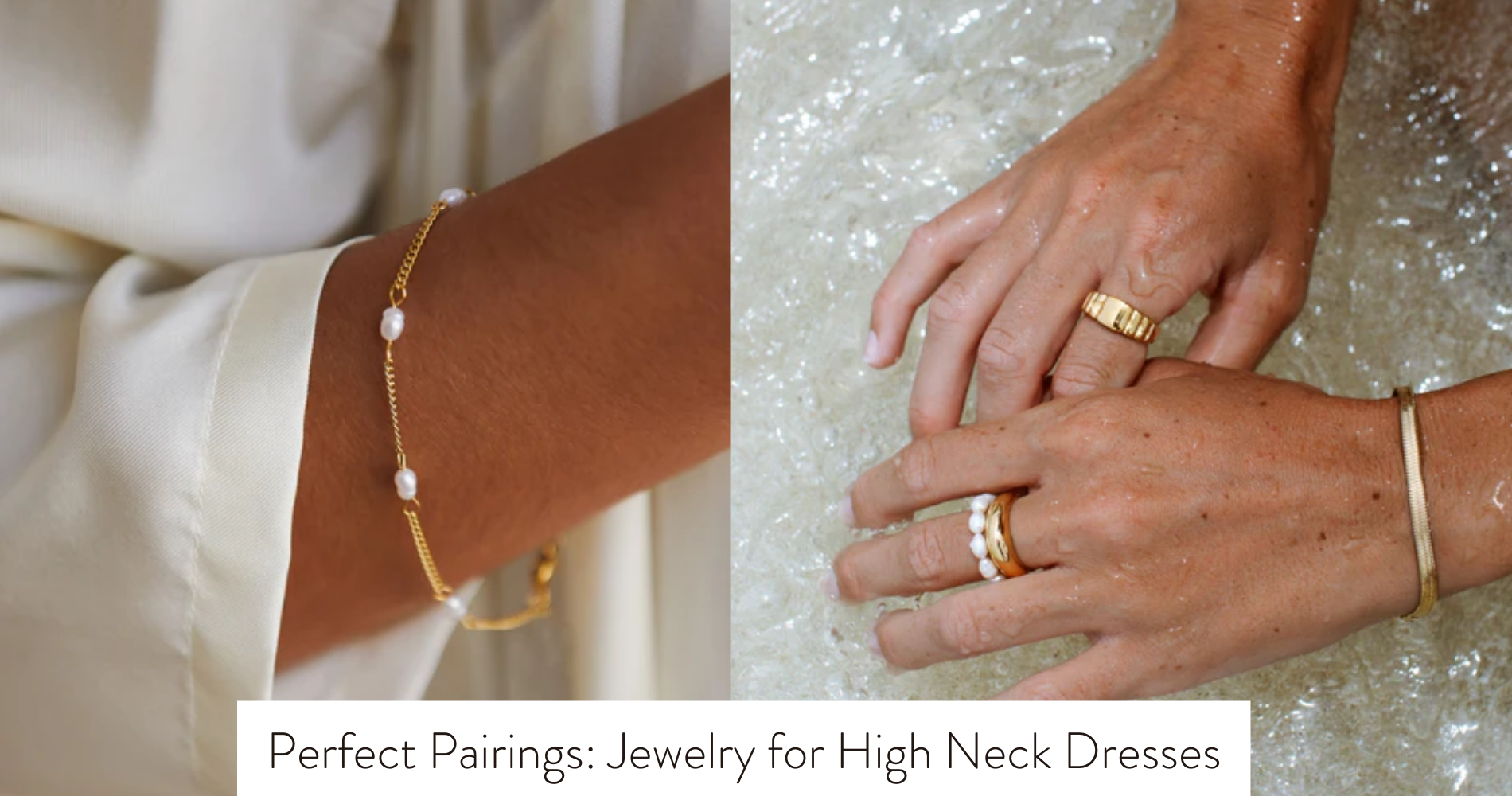 jewelry to wear with high neck dress