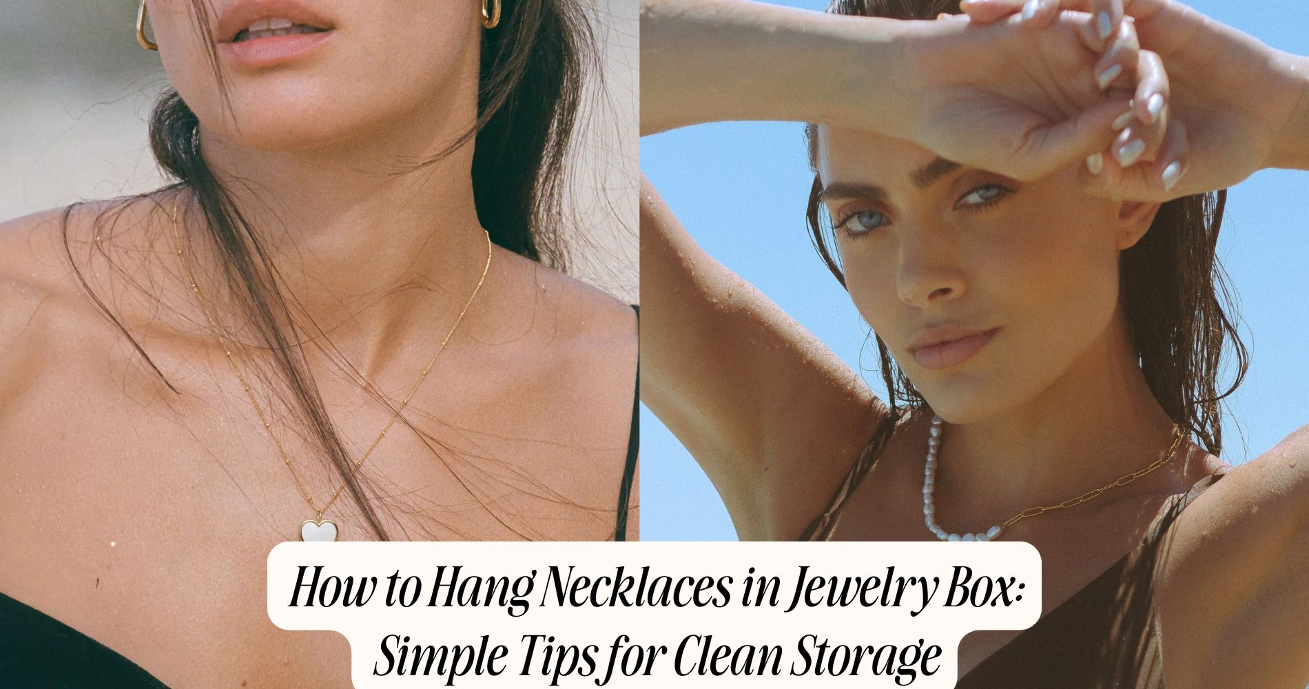 how to hang necklaces in jewelry box​