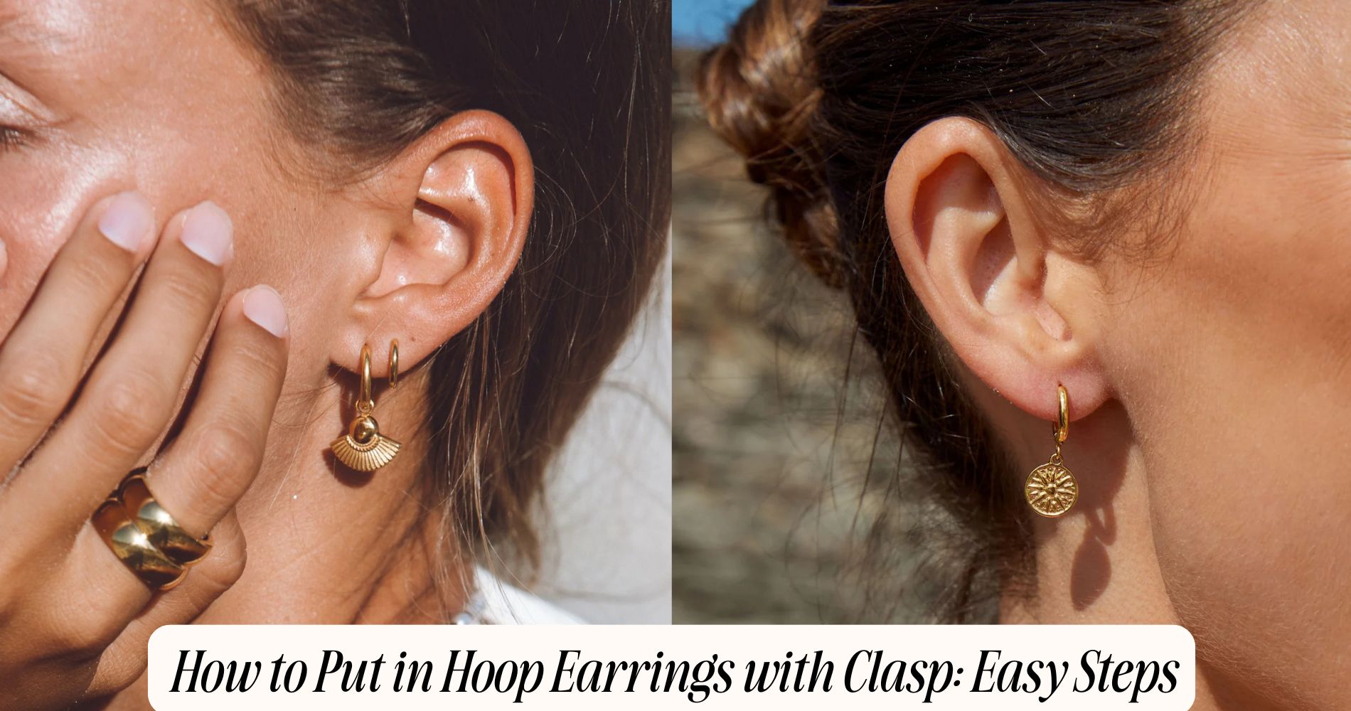 how to put in hoop earrings with clasp