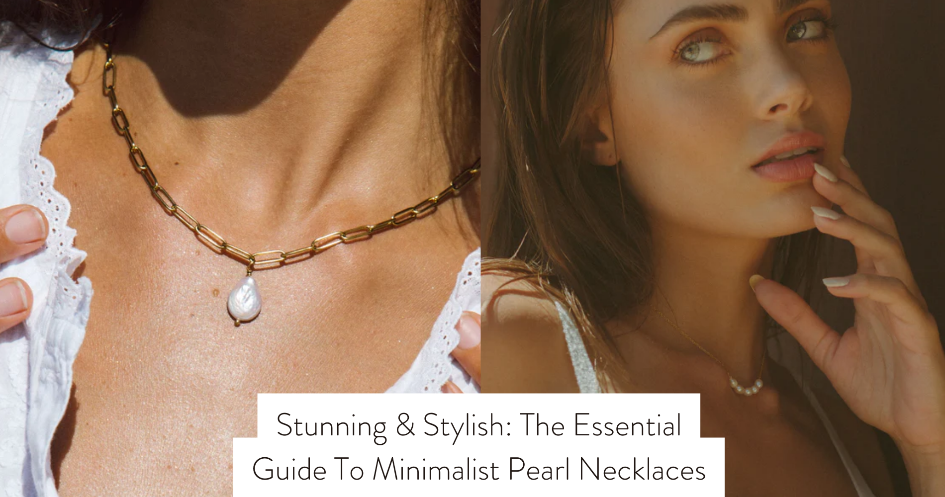 minimalist pearl necklace