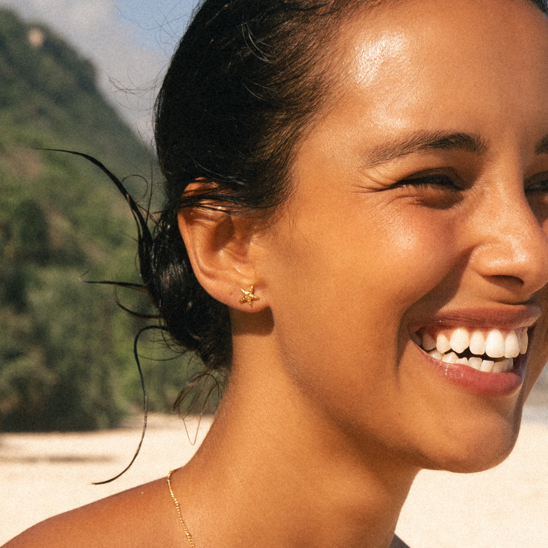 Gold Starfish Earrings