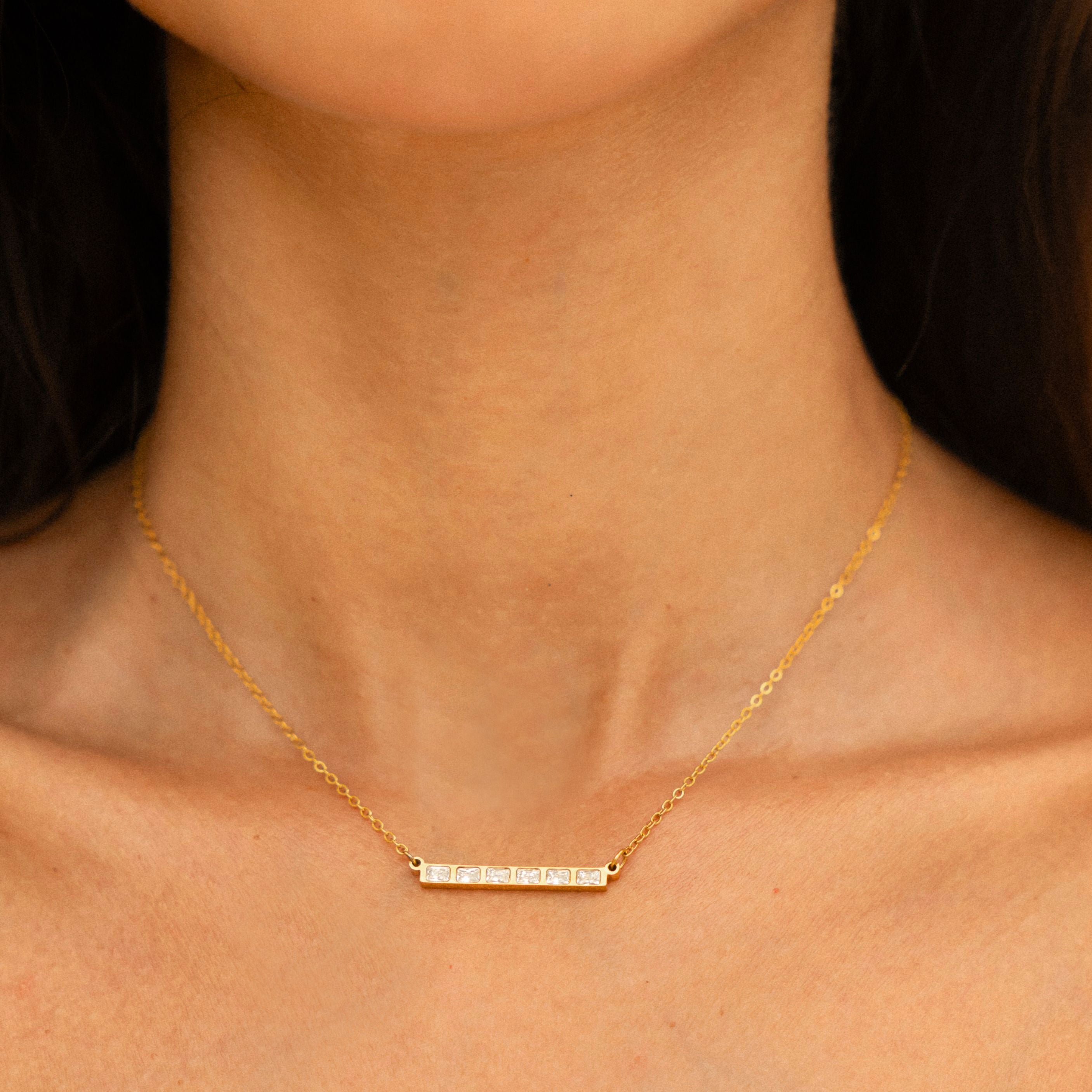 Baguette Diamond Necklace