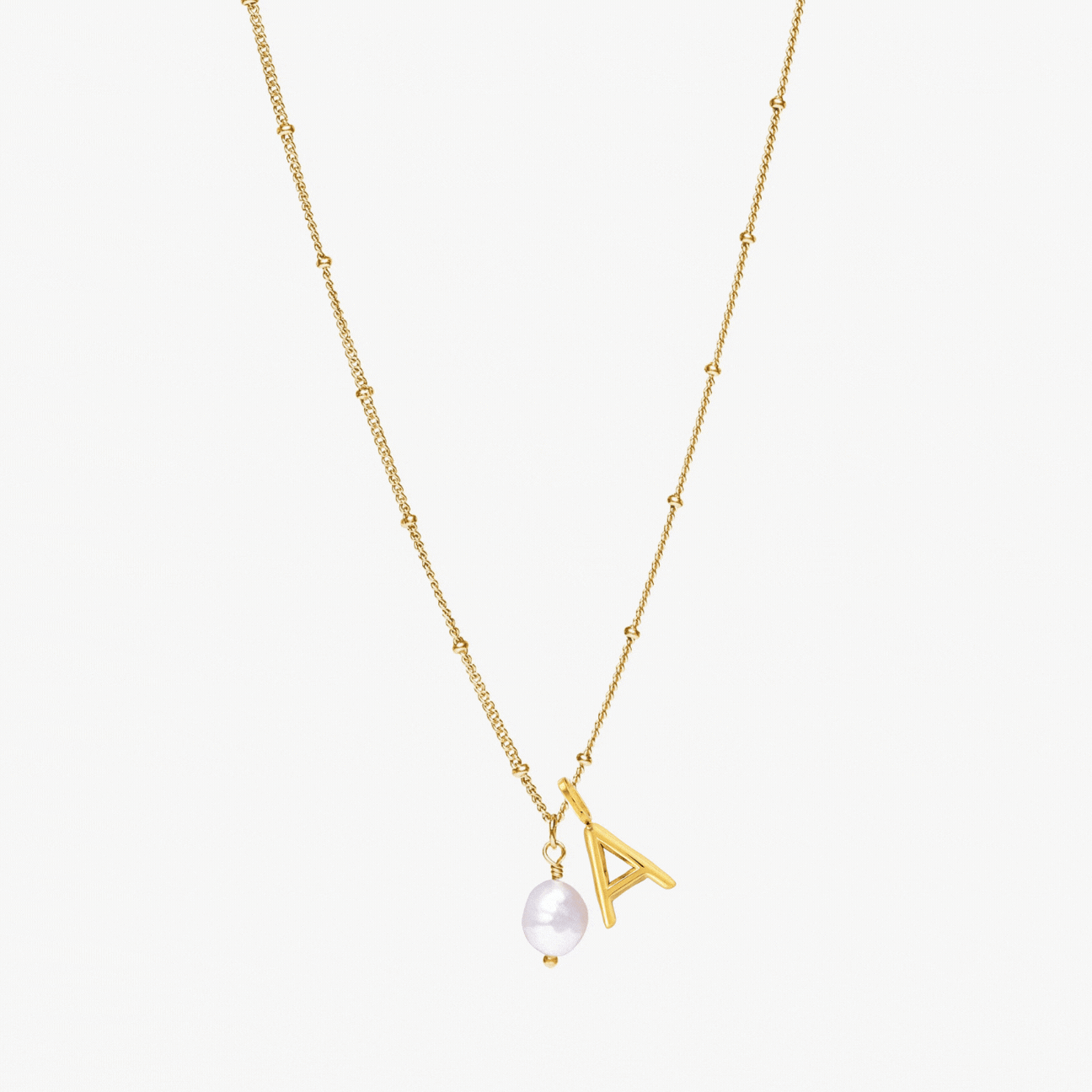 Letter Pearl Necklace