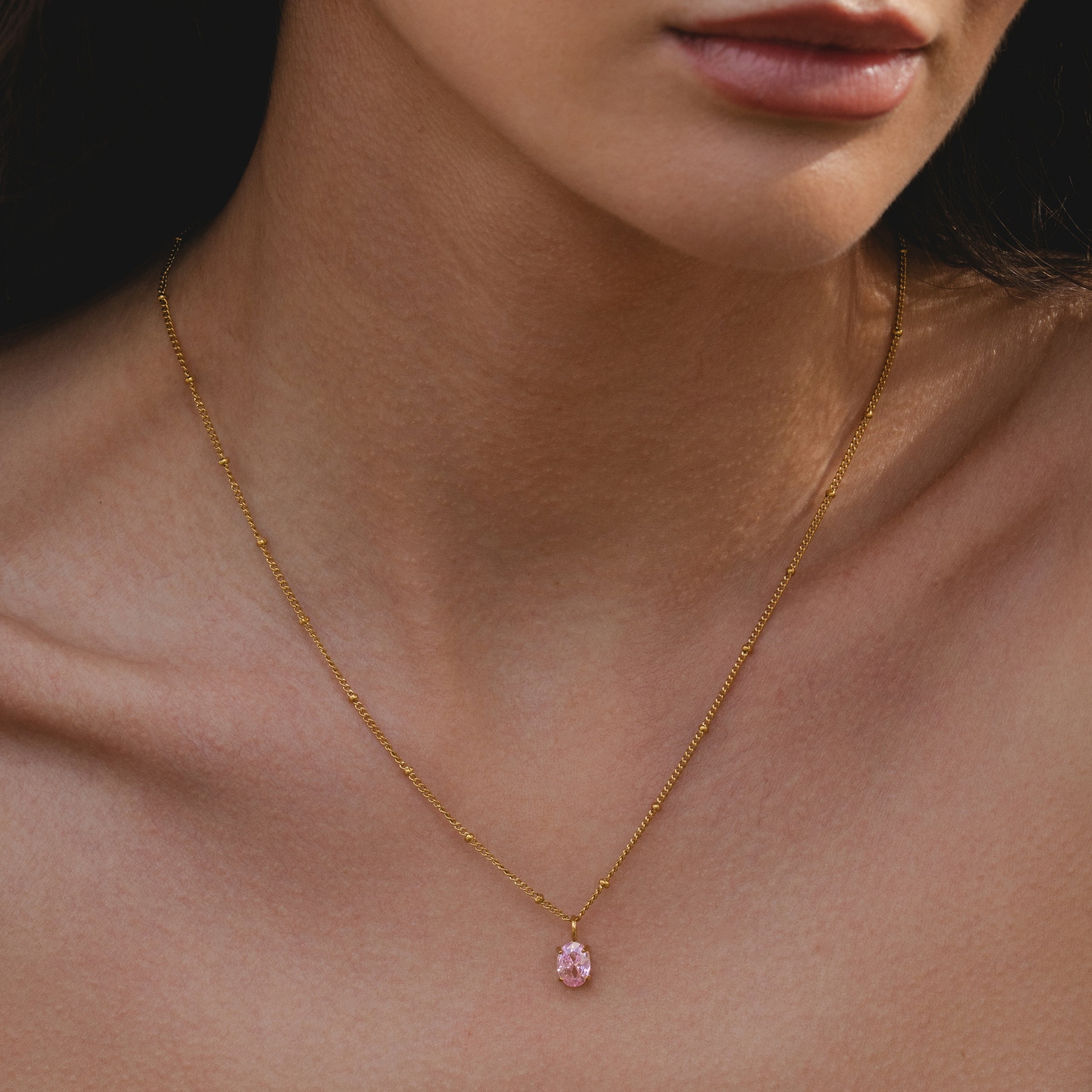 Rose Cz Necklace