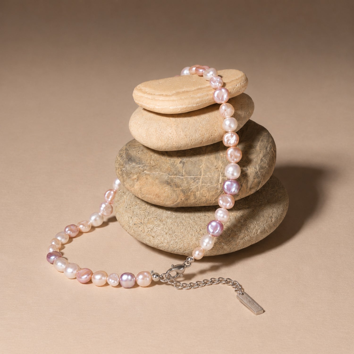 Silver Rose Pearl Bracelet 